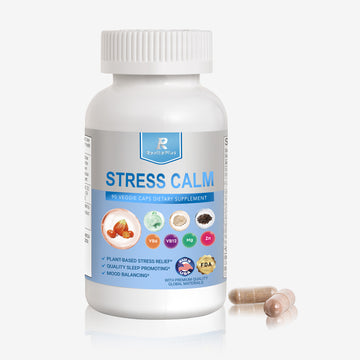 RevitaPlus Stress Calm Dietary Supplement with B12 B6 Magnesium Maca Zinc Folate