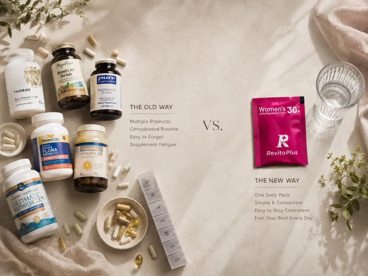 Daily supplement pack vs multivitamin comparison for reducing supplement fatigue and improving wellness routine consistency
