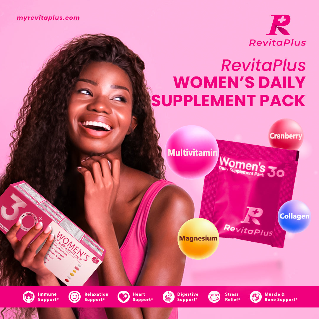 RevitaPlus Daily 6 Essentials Daily Women's Vitamin Pack -7 Pack Women's Complete Multivitamin Packet with Energy, Metabolism, Immune System, Women's Health Support with Probiotics, More