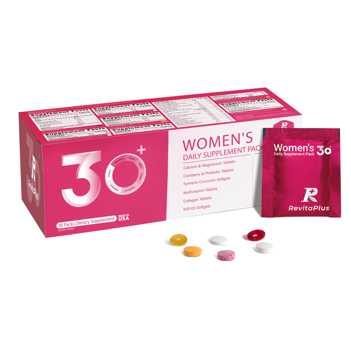 Women's 30+ Daily Vitamin Supplement Nutrition Beauty Pack