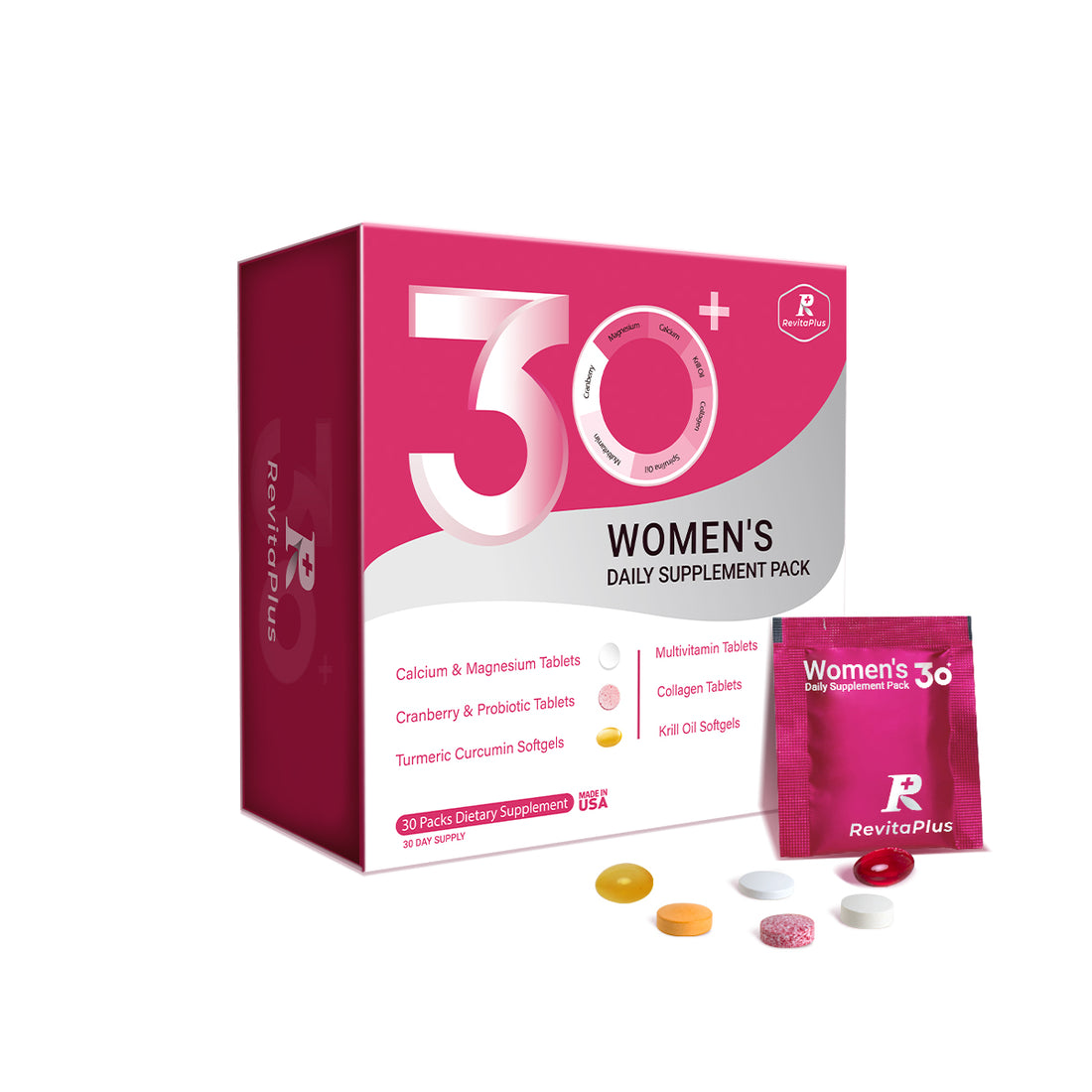 (Buy 2 Get $10 off, Code: REVITAONE) Revitaplus Multivitamin for Women Health 30 Packs Beauty Pack