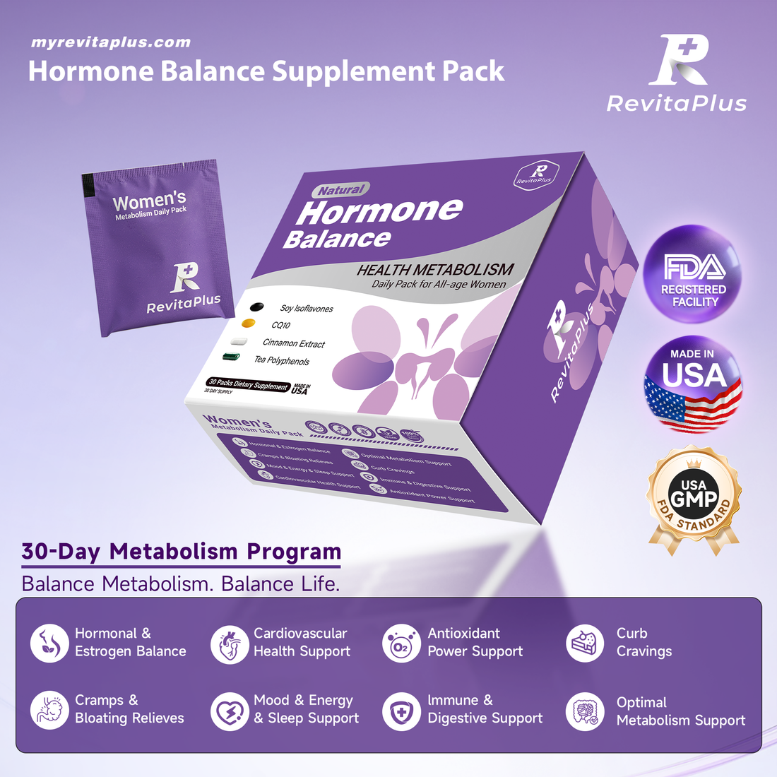 Revitaplus Women Hormone Balance 30 Packs Wellness Pack
