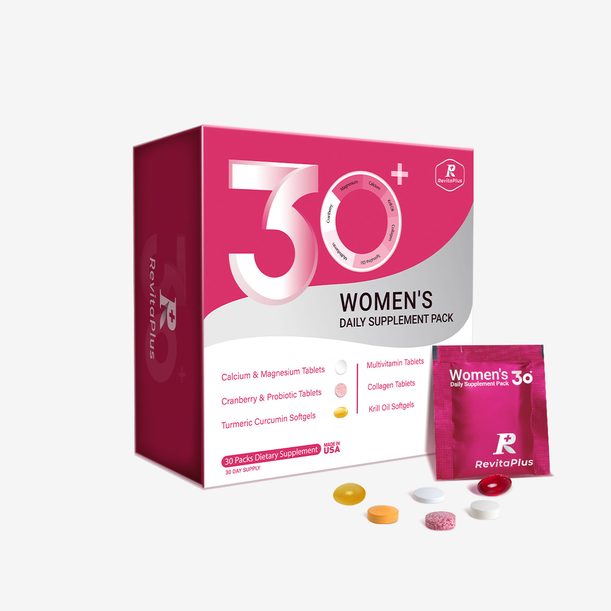 (Buy 2 Get $10 off, Code: REVITAONE) Revitaplus Multivitamin for Women Health 30 Packs Beauty Pack